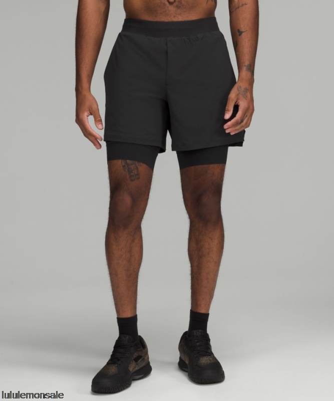 Lululemon Deutschland DELULU830 | Schwarz Belüftete Tennisshorts Nur Online
